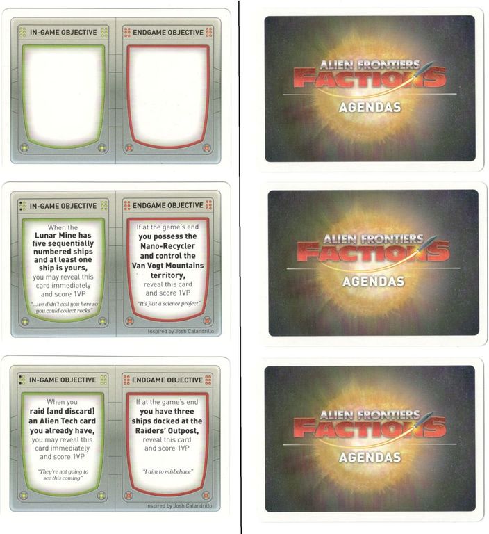 Alien Frontiers: Expansion Pack #4 cards