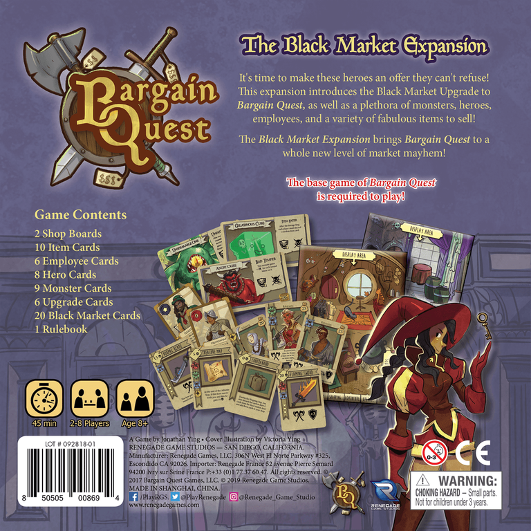 Bargain Quest: The Black Market Expansion rückseite der box