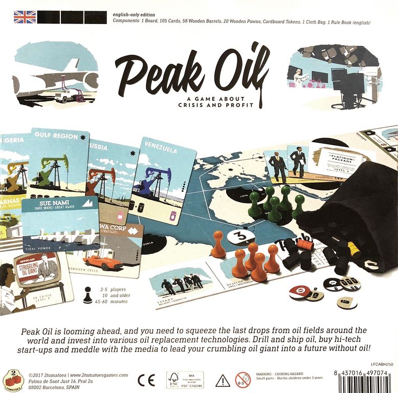 Peak Oil parte posterior de la caja
