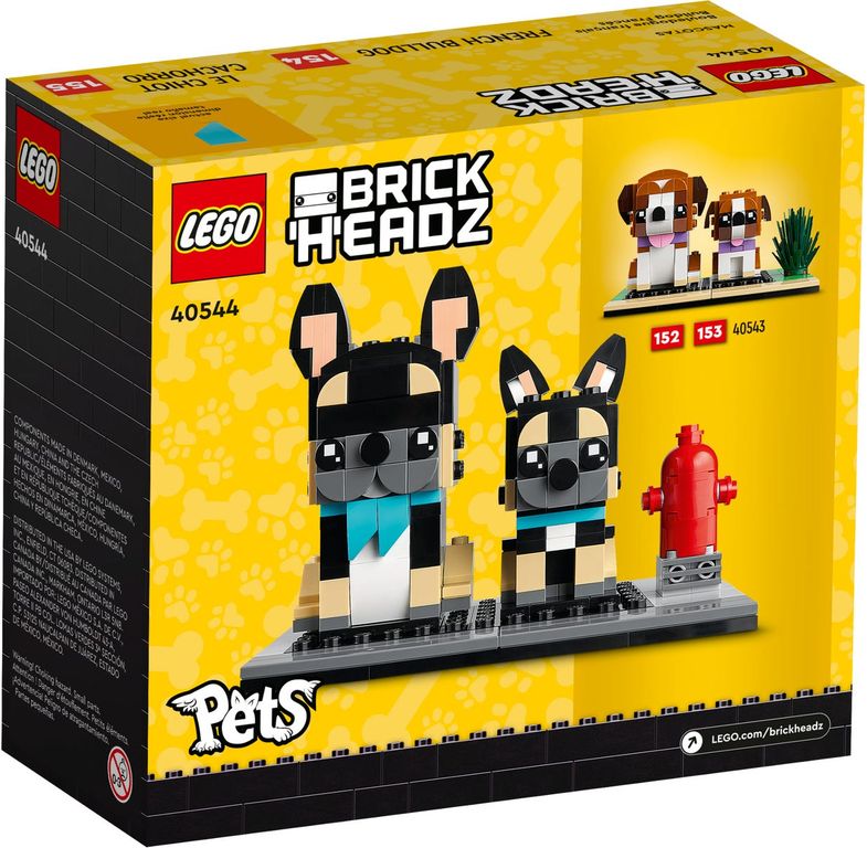 LEGO® BrickHeadz™ Franse buldog achterkant van de doos