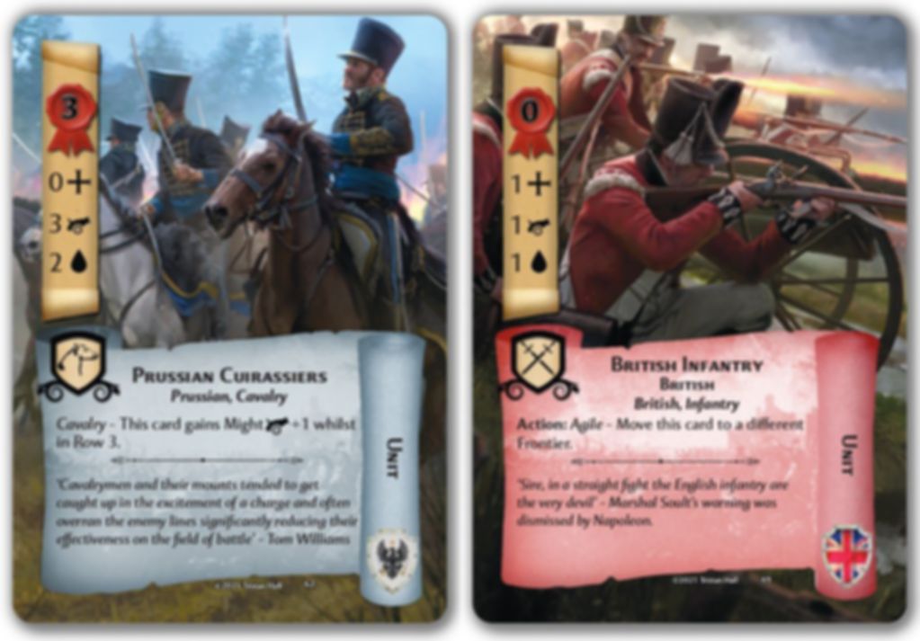 1815, Scum of the Earth: The Battle of Waterloo Card Game kaarten