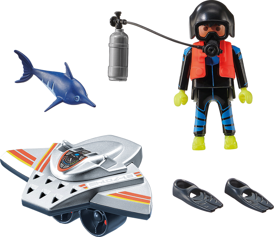 Playmobil® City Action Redding op zee: duikscooter in de reddingsmissie componenten