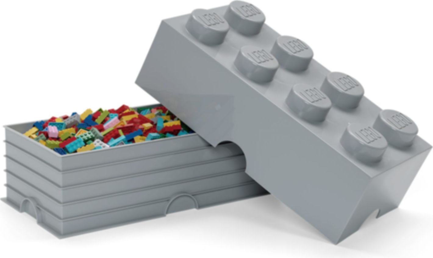 8-Stud Storage Brick – Gray components