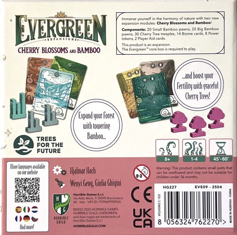 Evergreen: Cherry Blossoms and Bamboo back of the box