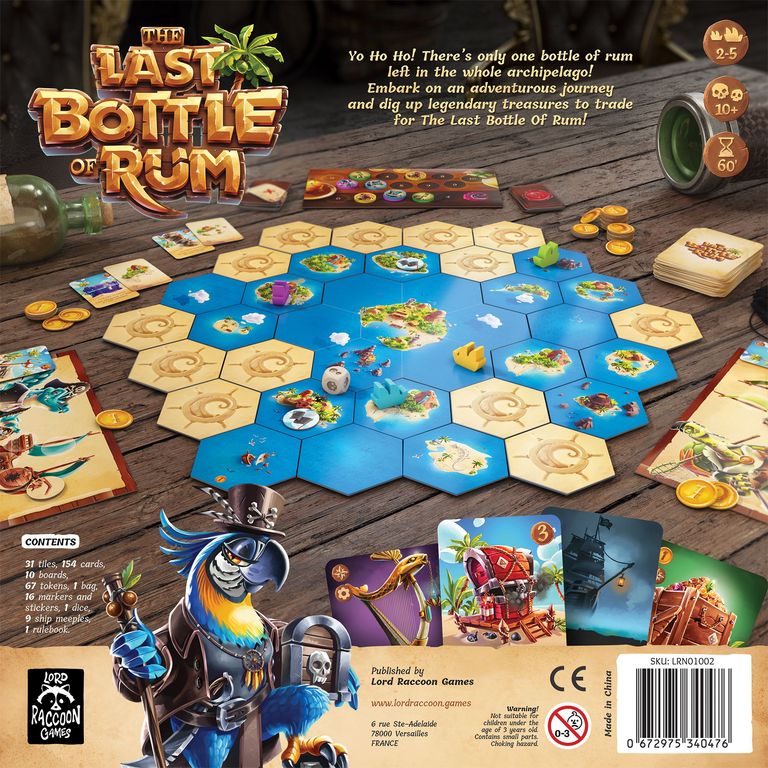 The Last Bottle of Rum parte posterior de la caja