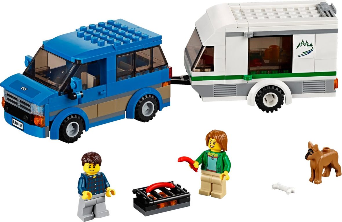 LEGO® City La camionnette et sa caravane composants