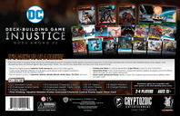 DC Deck-Building Game: Injustice back of the box
