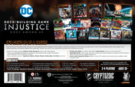 DC Deck-Building Game: Injustice rückseite der box