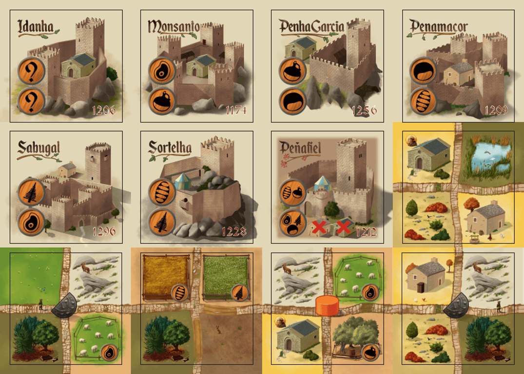 6 Castles components