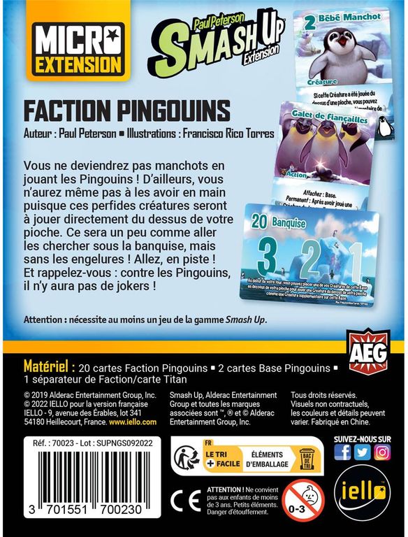 Smash Up: Pingouins dos de la boîte