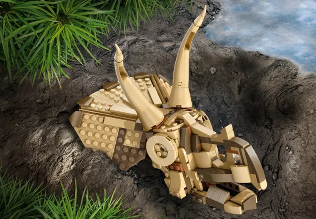 LEGO® Jurassic World Les fossiles de dinosaures: le crâne du tricératops