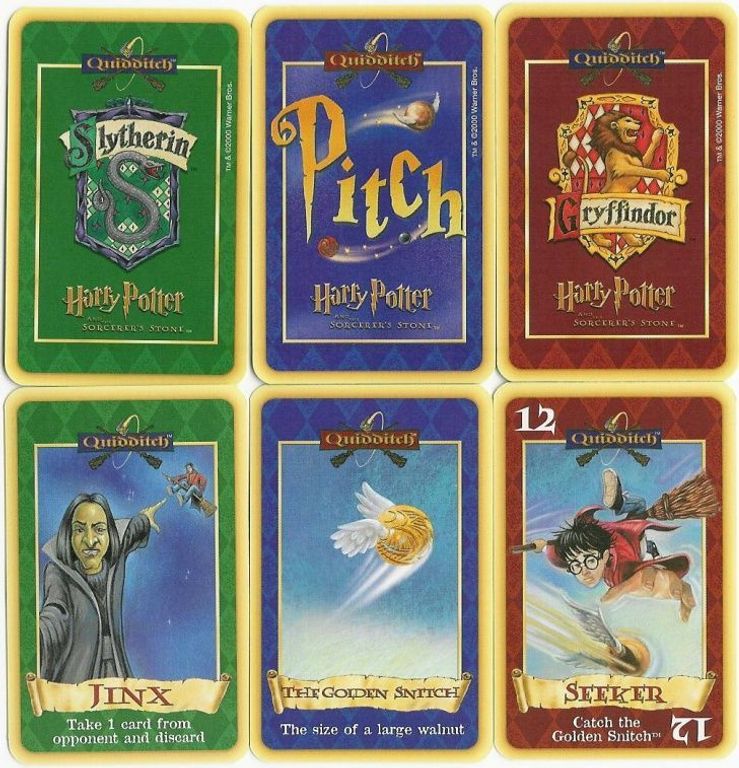 Harry Potter and the Sorcerer's Stone Quidditch Card Game cards