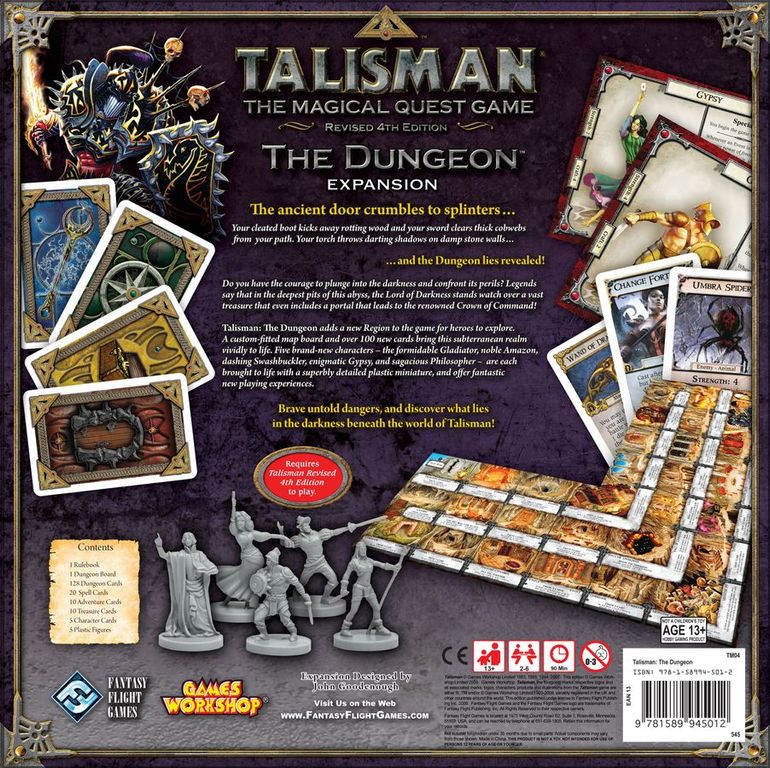 Talisman: Die Katakomben rückseite der box