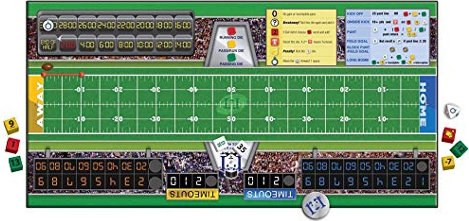 1st & Roll game board