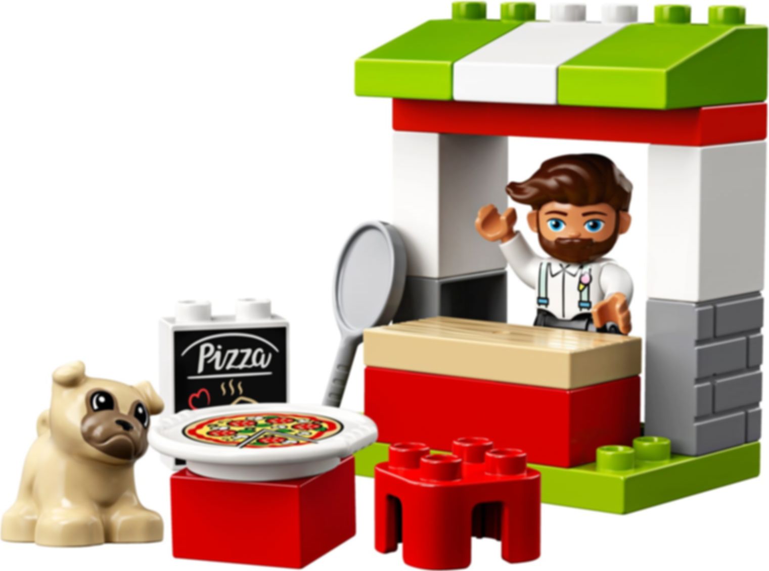 LEGO® DUPLO® Pizza Stand components