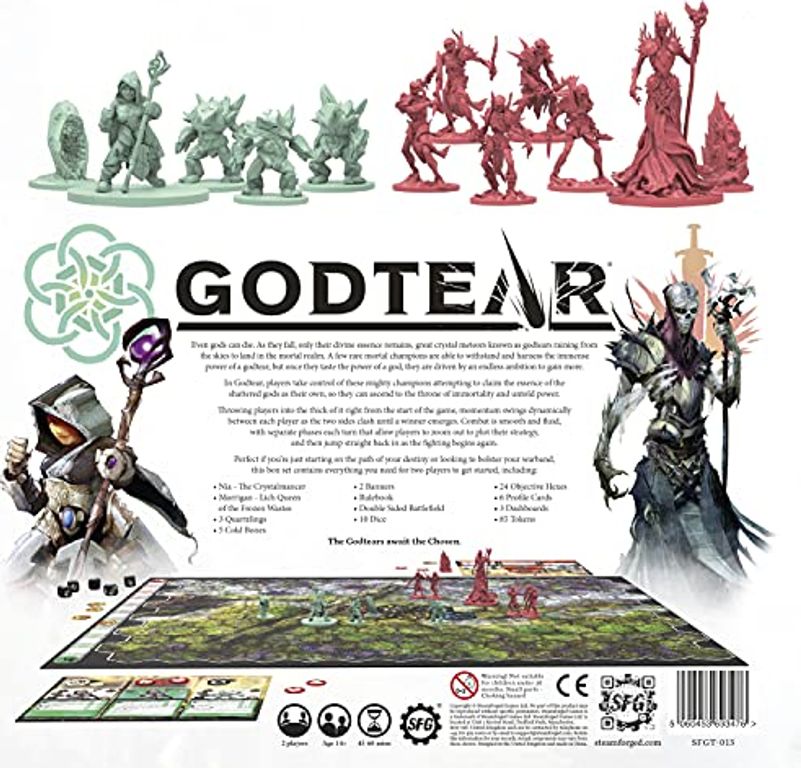 Godtear: Eternal Glade Starter Set rückseite der box