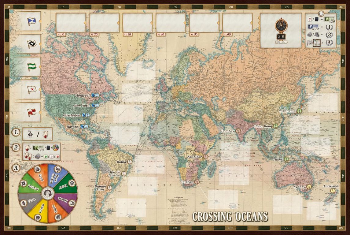 Crossing Oceans game board