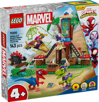 LEGO® Marvel Battaglia con il raptor al quartier generale sull'albero di Spider-man e Gobby