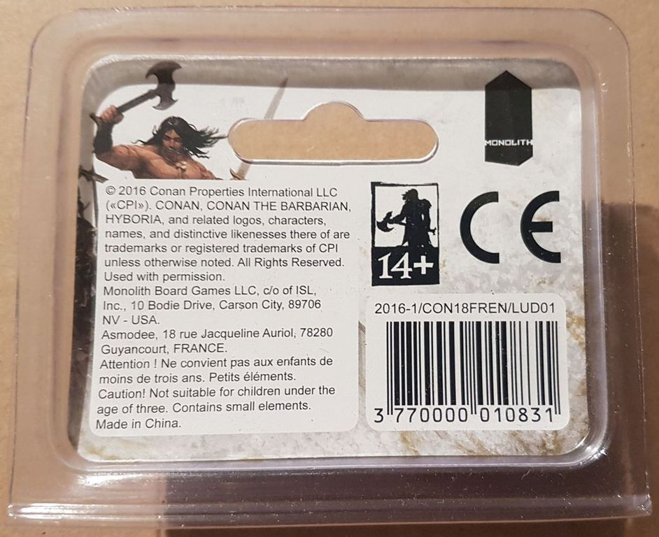 Conan: Dice Pack back of the box