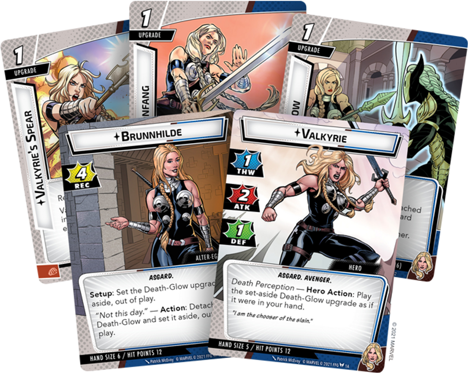 Marvel Champions: The Card Game – Valkyrie Hero Pack kaarten