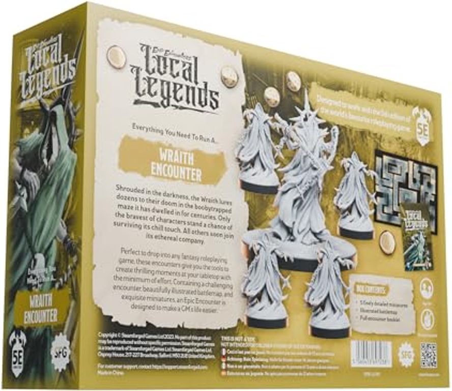 Epic Encounters: Local Legends Wraith parte posterior de la caja