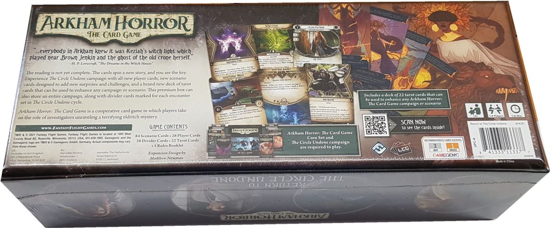 Arkham Horror: The Card Game – Return to the Circle Undone back of the box