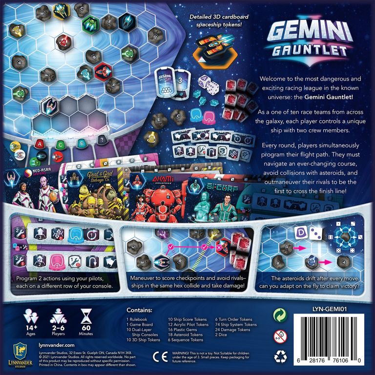 Gemini Gauntlet parte posterior de la caja