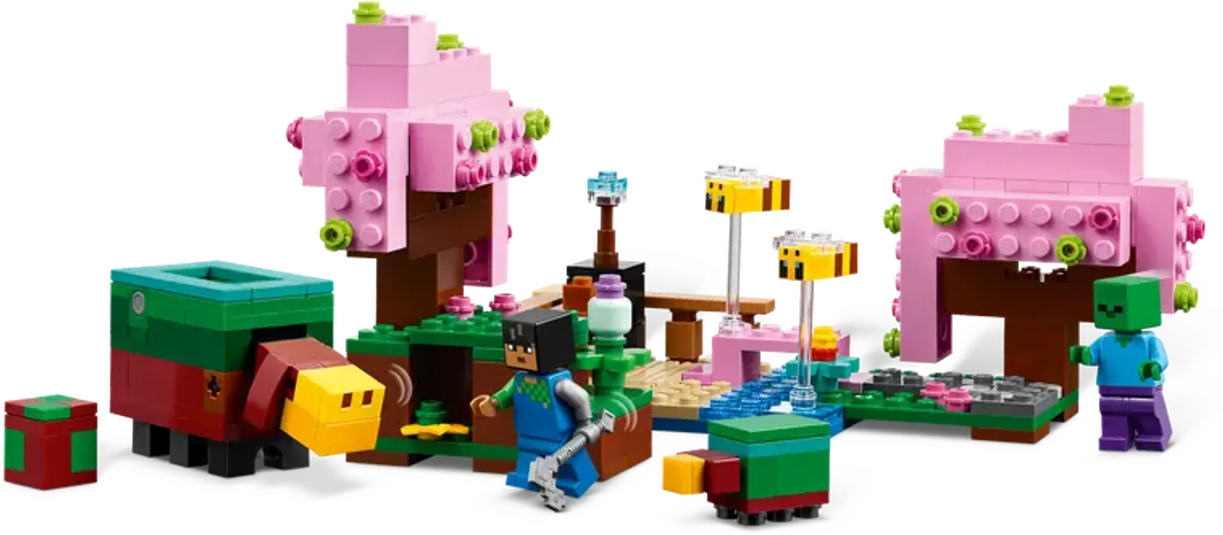 LEGO® Minecraft The Cherry Blossom Garden components