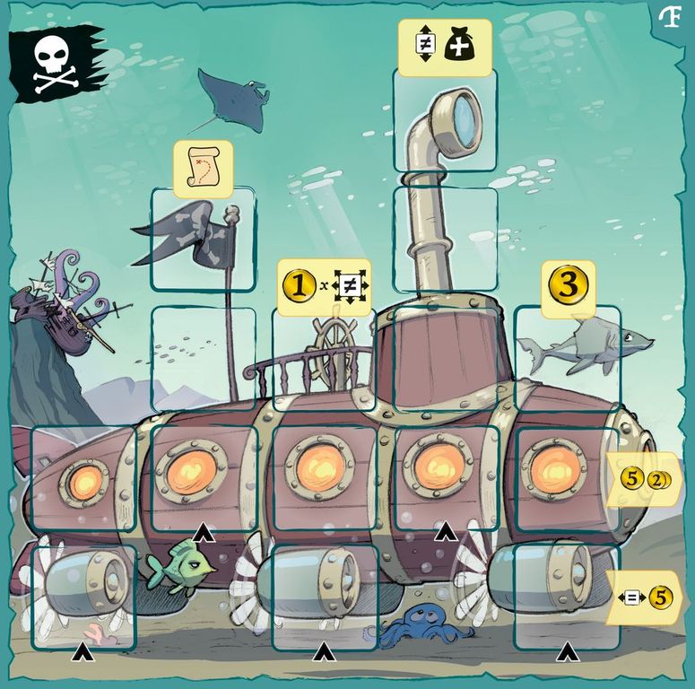 Captain Flip: Isla Bomba game board