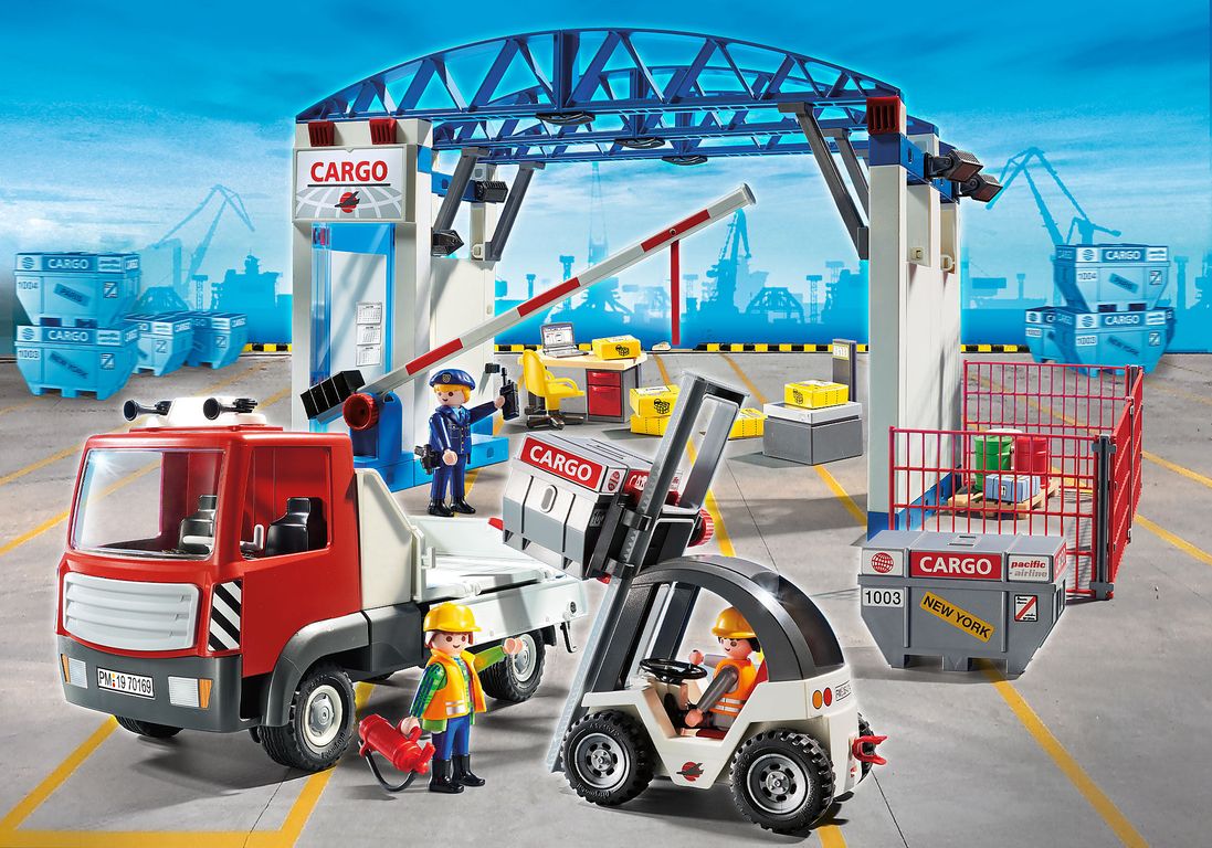 Playmobil® City Action Cargo hall with transport vehicles