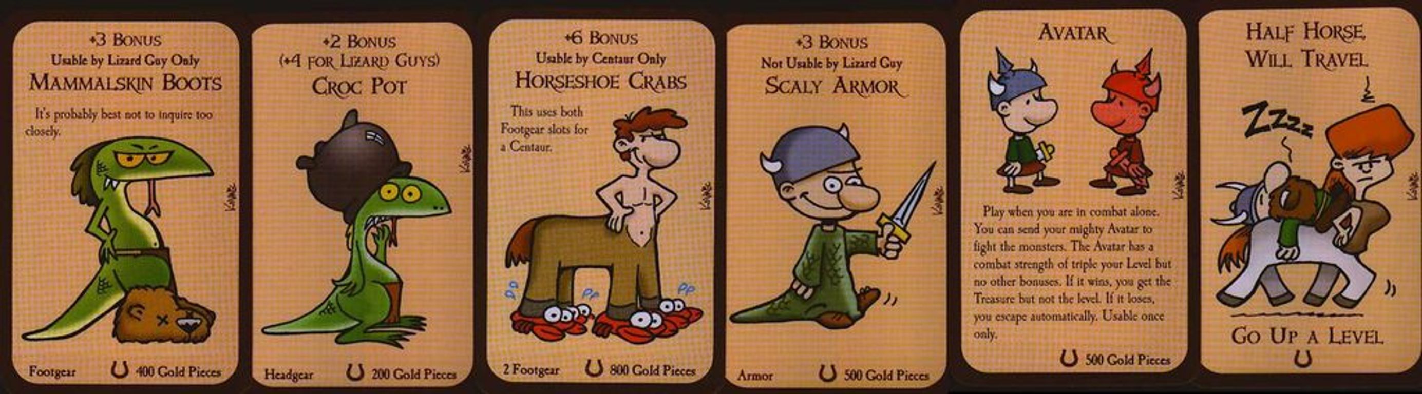 Munchkin 8: Centauros de la Mazmorra cartas