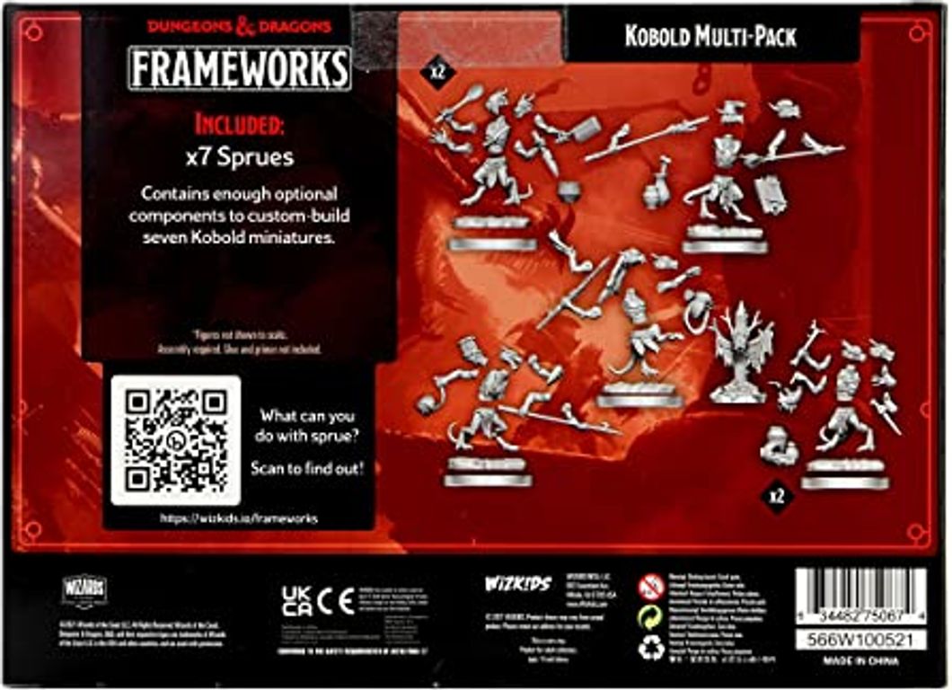 D&D Frameworks: Kobolds parte posterior de la caja