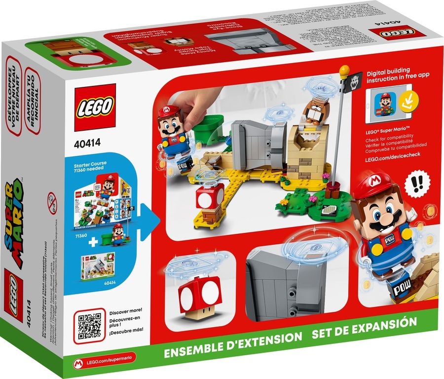 LEGO® Super Mario™ Ensemble d'extension Topi Taupe et le Super champignon dos de la boîte