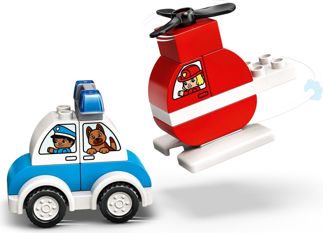 LEGO® DUPLO® Fire Helicopter & Police Car components