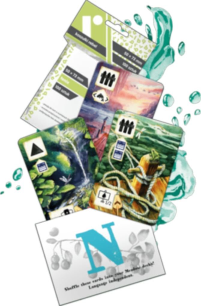Meadow: Downstream – Cards & Sleeves Pack partes