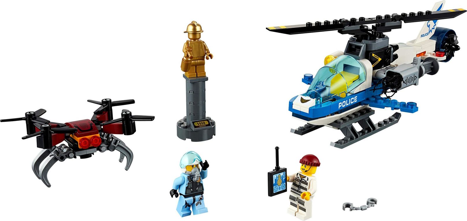 LEGO® City Sky Police Drone Chase components