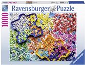 Viele bunte Puzzleteile