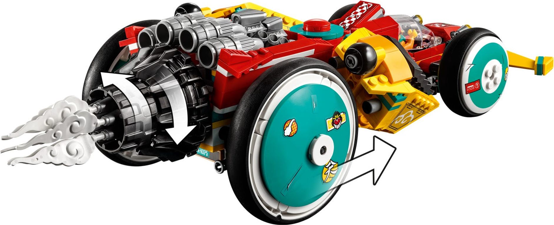 LEGO® Monkie Kid Monkie Kid's wolkenwagen achterkant