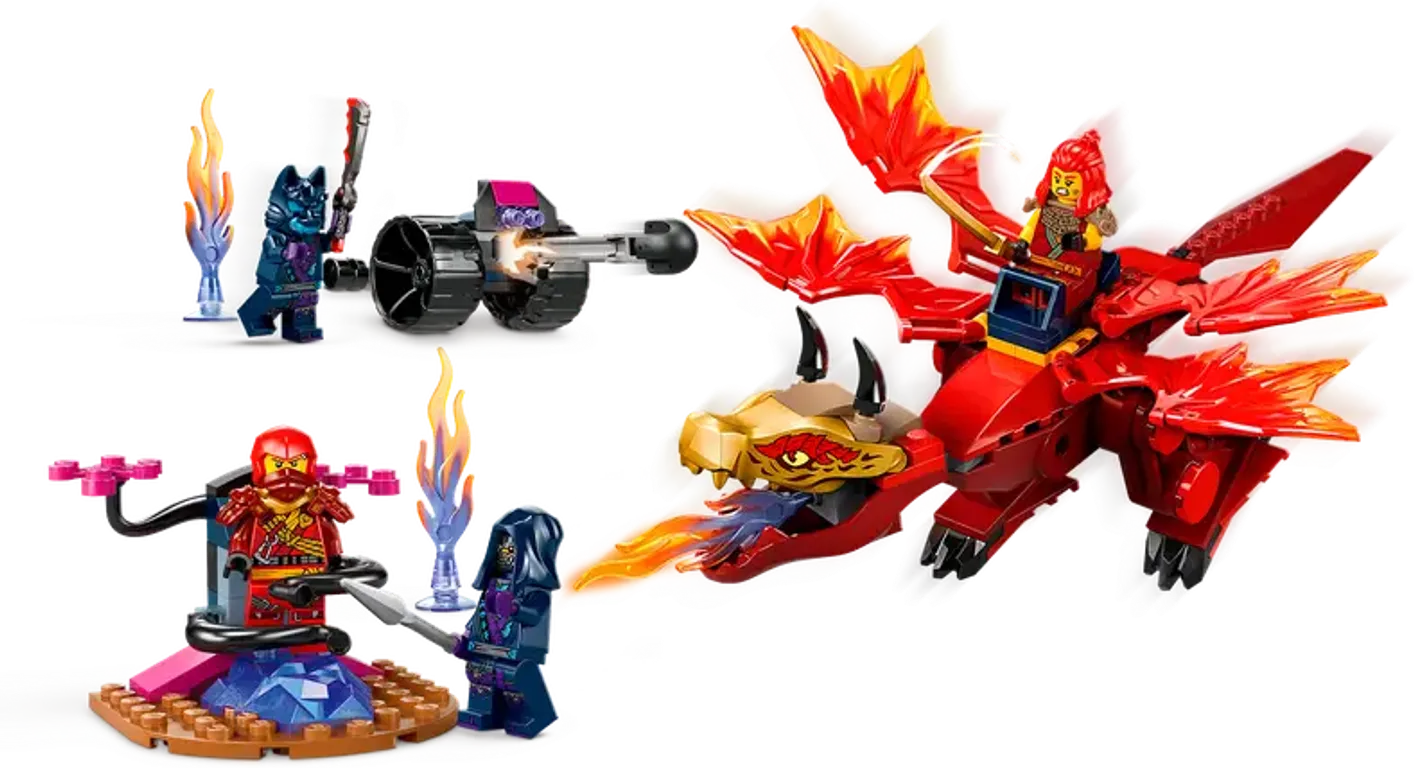 LEGO® Ninjago La bataille du dragon source de Kai composants