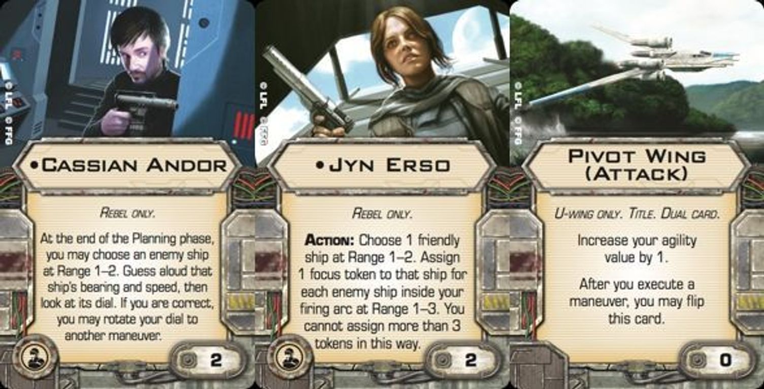 Star Wars: X-Wing Miniatures Game - U-Wing Expansion Pack cards