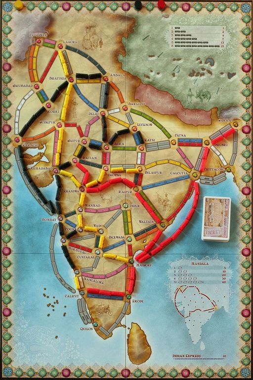 Ticket to Ride Map Collection: Volume 2 - India & Switzerland plateau de jeu