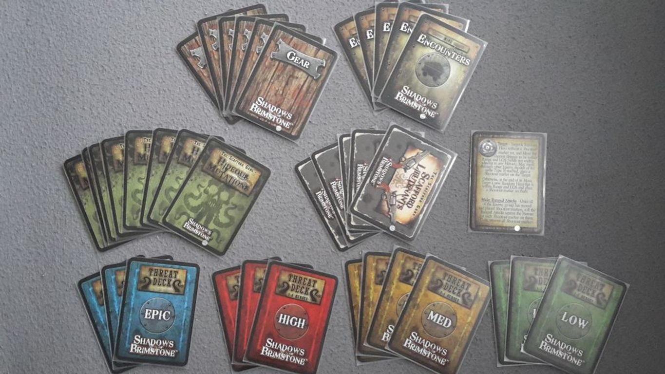 Shadows of Brimstone: The Scafford Gang Deluxe Enemy Pack cartes