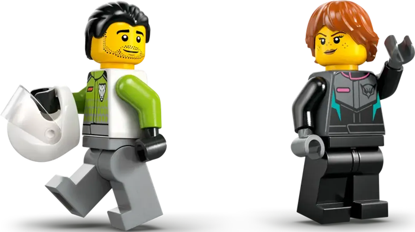 LEGO® City Jet vs. Car minifigures