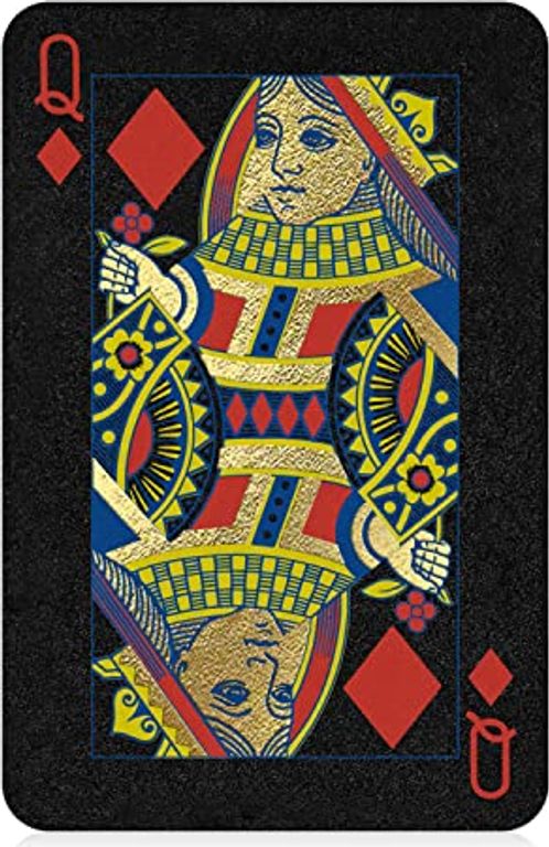 Playing Cards - Black and Gold queen kaart