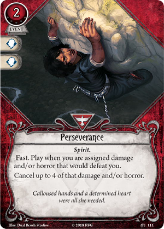 Arkham Horror: The Card Game – Threads of Fate: Mythos Pack Perseverance card