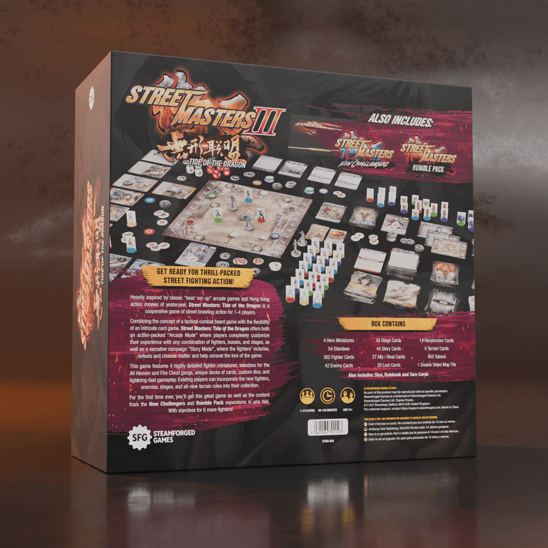 Street Masters: Tide of the Dragon back of the box