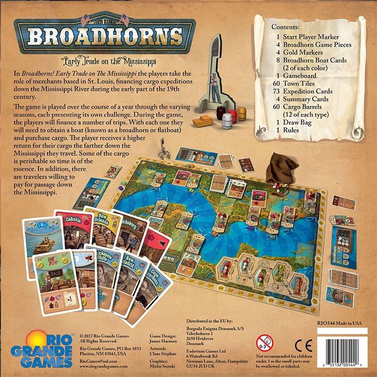 Broadhorns: Early Trade on the Mississippi torna a scatola