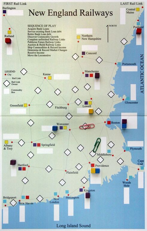 New England Railways plateau de jeu