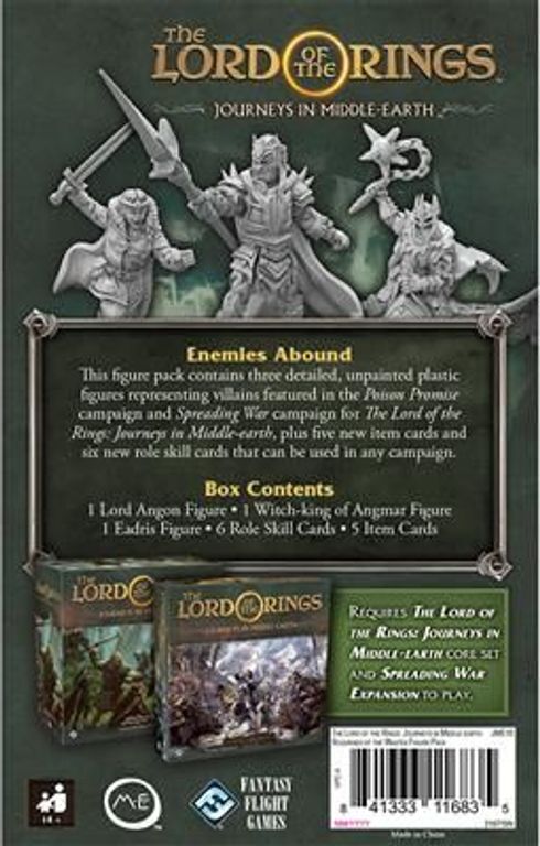 The Lord of the Rings: Journeys in Middle-Earth – Scourges of the Wastes Figure Pack rückseite der box