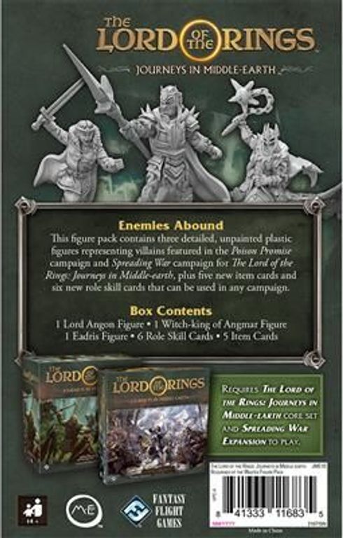 The Lord of the Rings: Journeys in Middle-Earth – Scourges of the Wastes Figure Pack dos de la boîte